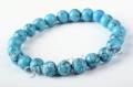 Náramek dámský tyrkysový 8mm A